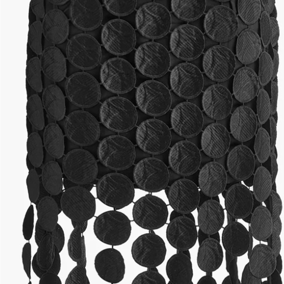 Commense Laser Cut Multi Circle Double Layered Skirt.
Black, Size Large NWT - Picture 14 of 14